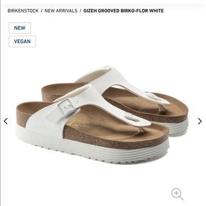 Birkenstock platform gizeh white sandals-sz40